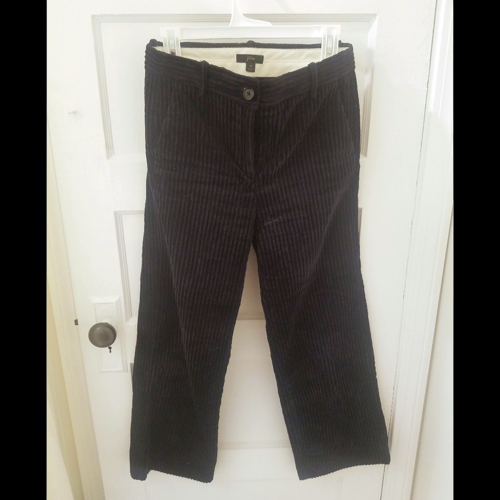 J.Crew - Navy Wide-Leg Corduroy crop pant - Size 4